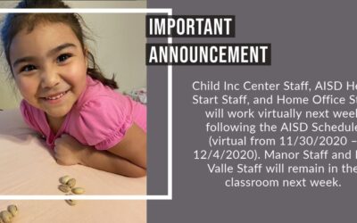 Virtual Learning Announcement