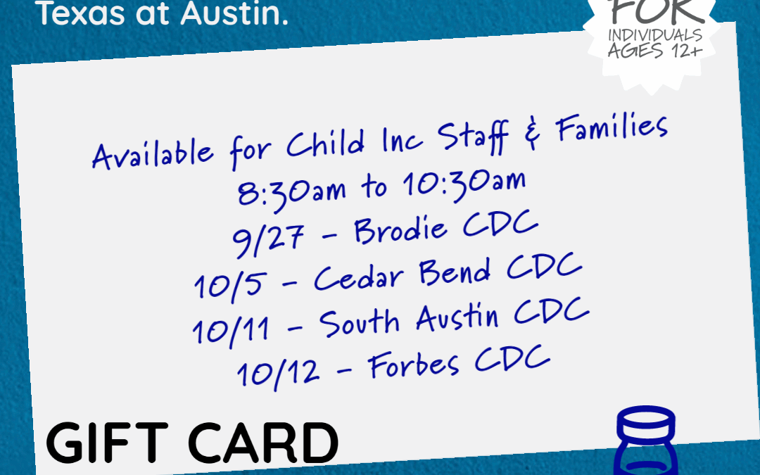 #SleeveUpForHeadStart – Child Inc Vaccination Clinics